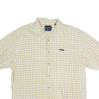 NAUTICA Mens Yellow & Cream Check Shirt XL Cotton Blend Casual Comfort