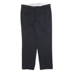KINGFIELD Mens Wool Blend Navy Relaxed Straight Trousers W36 L30 Formal Smart
