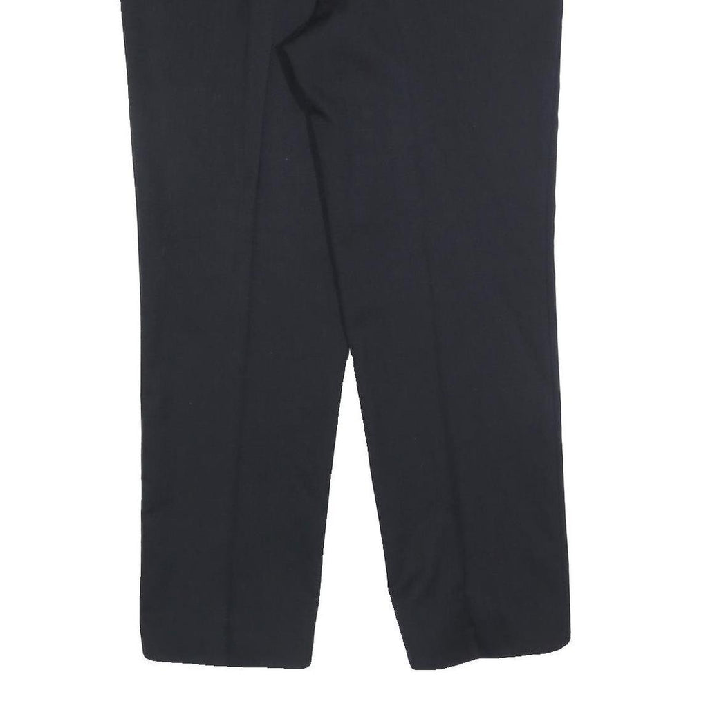 KINGFIELD Mens Wool Blend Navy Relaxed Straight Trousers W36 L30 Formal Smart