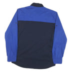 CARHARTT Mens Navy & Blue United Work Shirt M Durable Cotton Blend Button