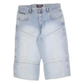 CROSSBALL Mens Denim Blue Casual Shorts M W34 Cotton Blend Relaxed Fit Utility