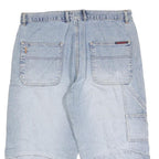 CROSSBALL Mens Denim Blue Casual Shorts M W34 Cotton Blend Relaxed Fit Utility