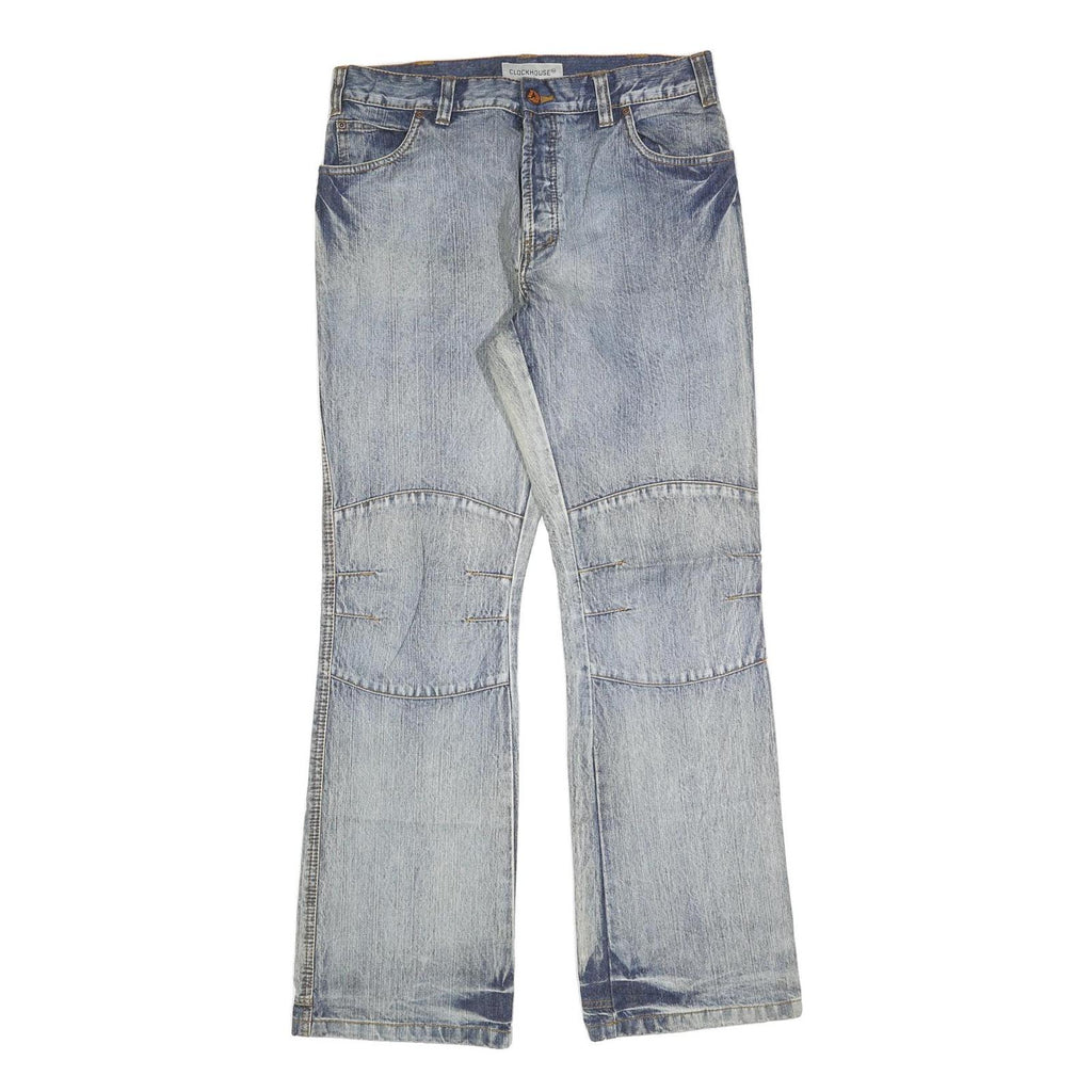 CLOCKHOUSE Mens Regular Blue Denim Jeans W34 L34 Zip Closure Classic Pockets