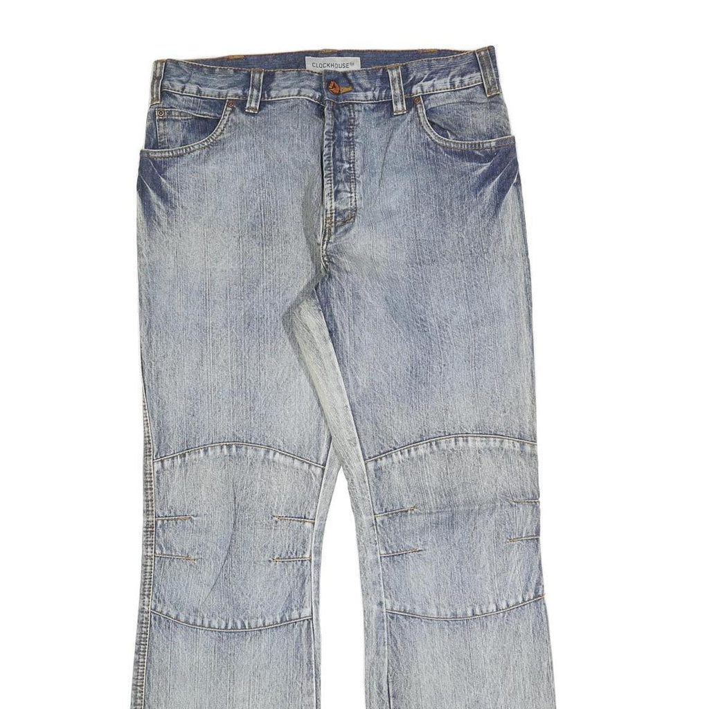 CLOCKHOUSE Mens Regular Blue Denim Jeans W34 L34 Zip Closure Classic Pockets