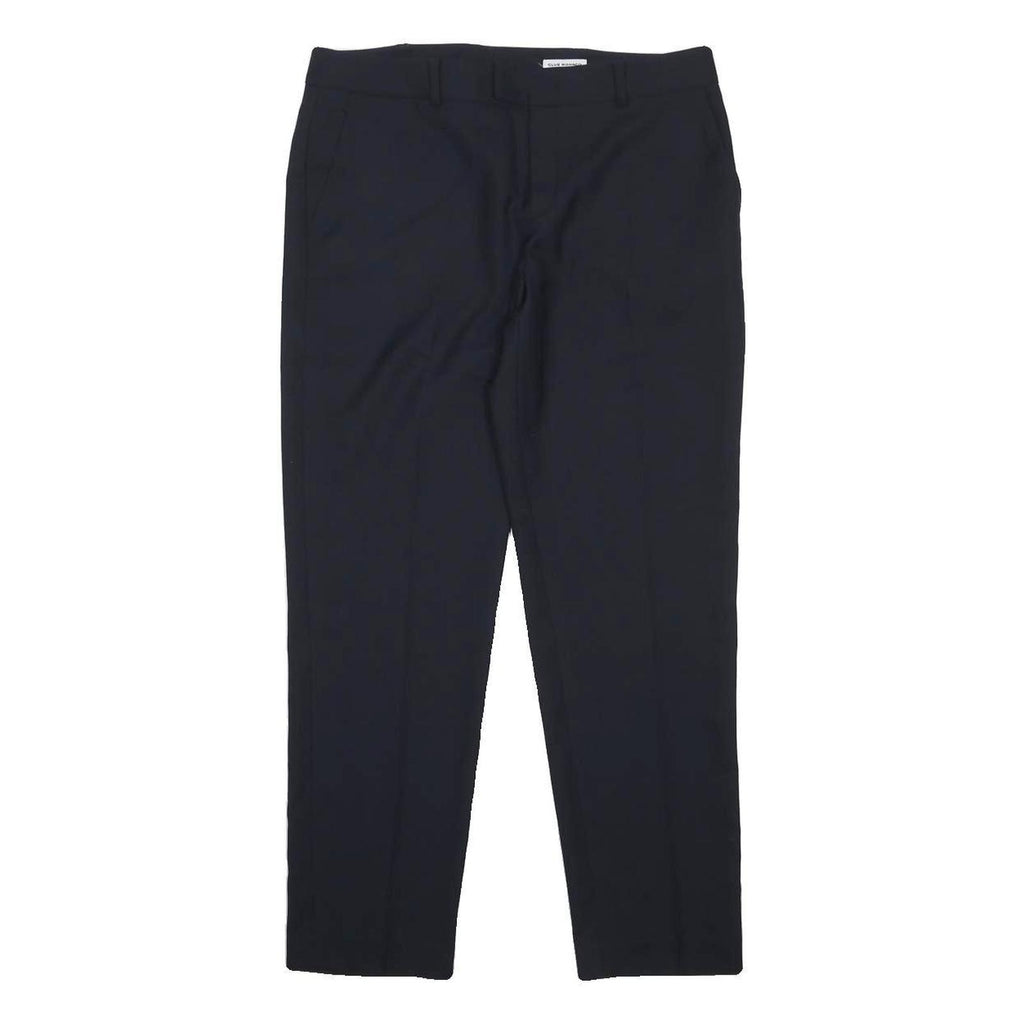 CLUB MONACO Womens Wool Blend Black Regular Straight Trousers W32 L28 Tailored