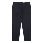 CLUB MONACO Womens Wool Blend Black Regular Straight Trousers W32 L28 Tailored