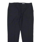 CLUB MONACO Womens Wool Blend Black Regular Straight Trousers W32 L28 Tailored