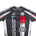 MAX HURZELER Full Zip Cycling Mens Jersey Black High Neck L