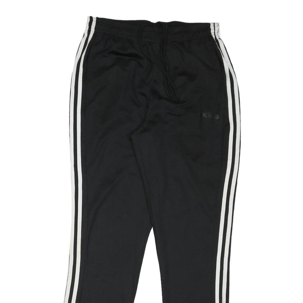 ADIDAS Mens Joggers Black & White Slim Straight L W28 L28 Comfortable Sportswear