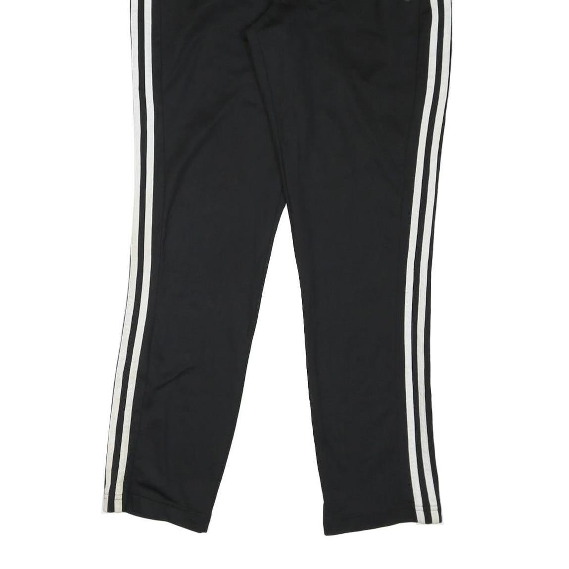 ADIDAS Mens Joggers Black & White Slim Straight L W28 L28 Comfortable Sportswear