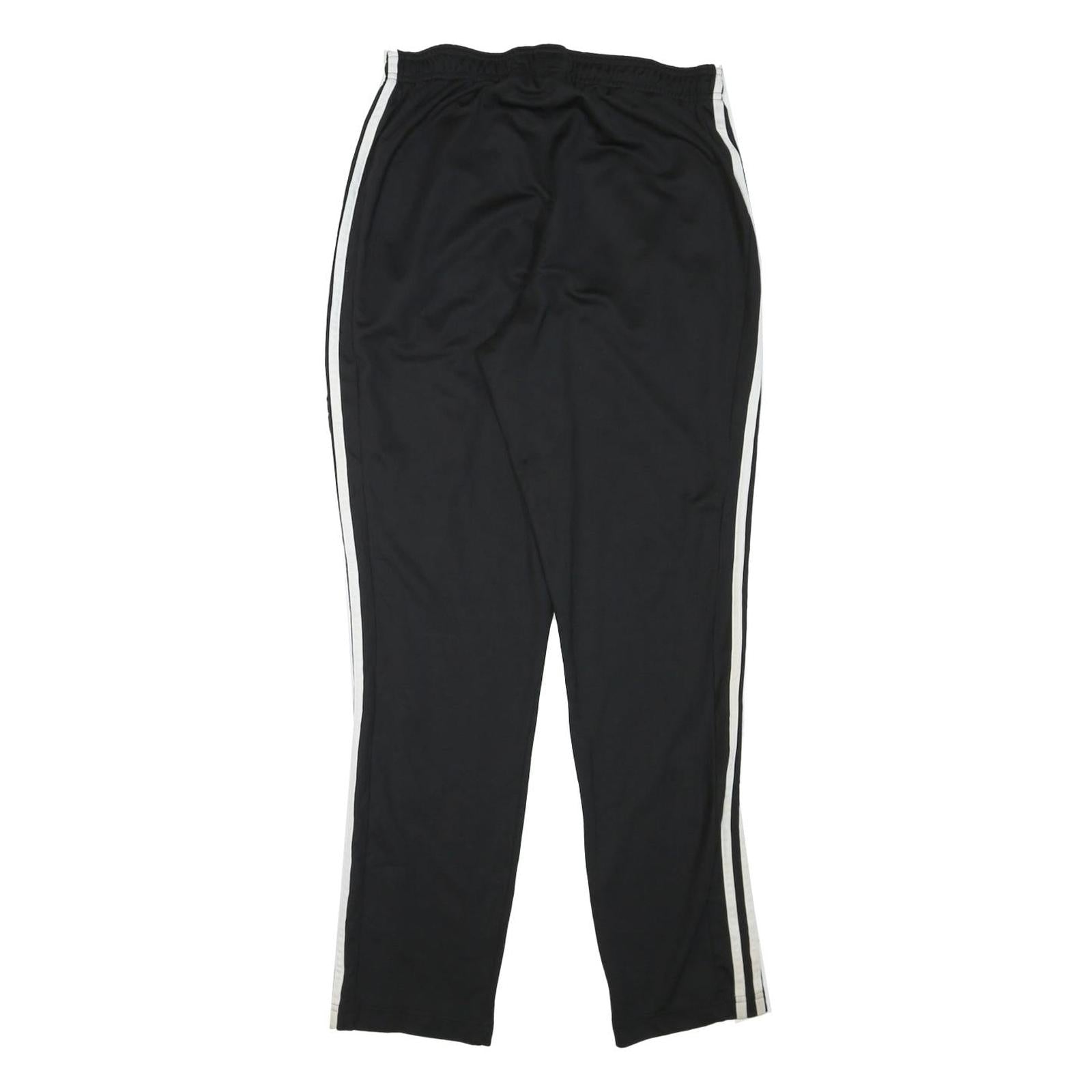 ADIDAS Mens Joggers Black & White Slim Straight L W28 L28 Comfortable Sportswear