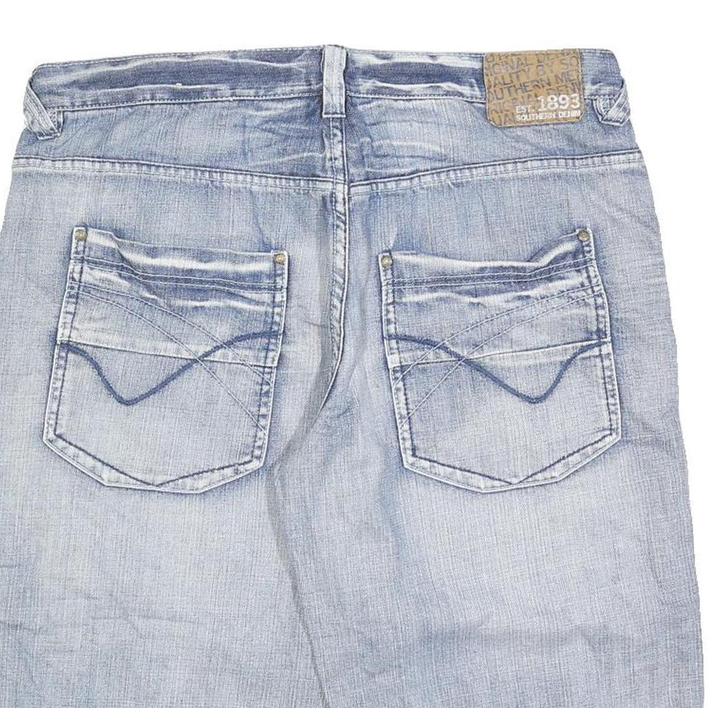 SOUTHERN Mens Shorts Blue Casual L W36 Cotton Blend Lightweight Stylish