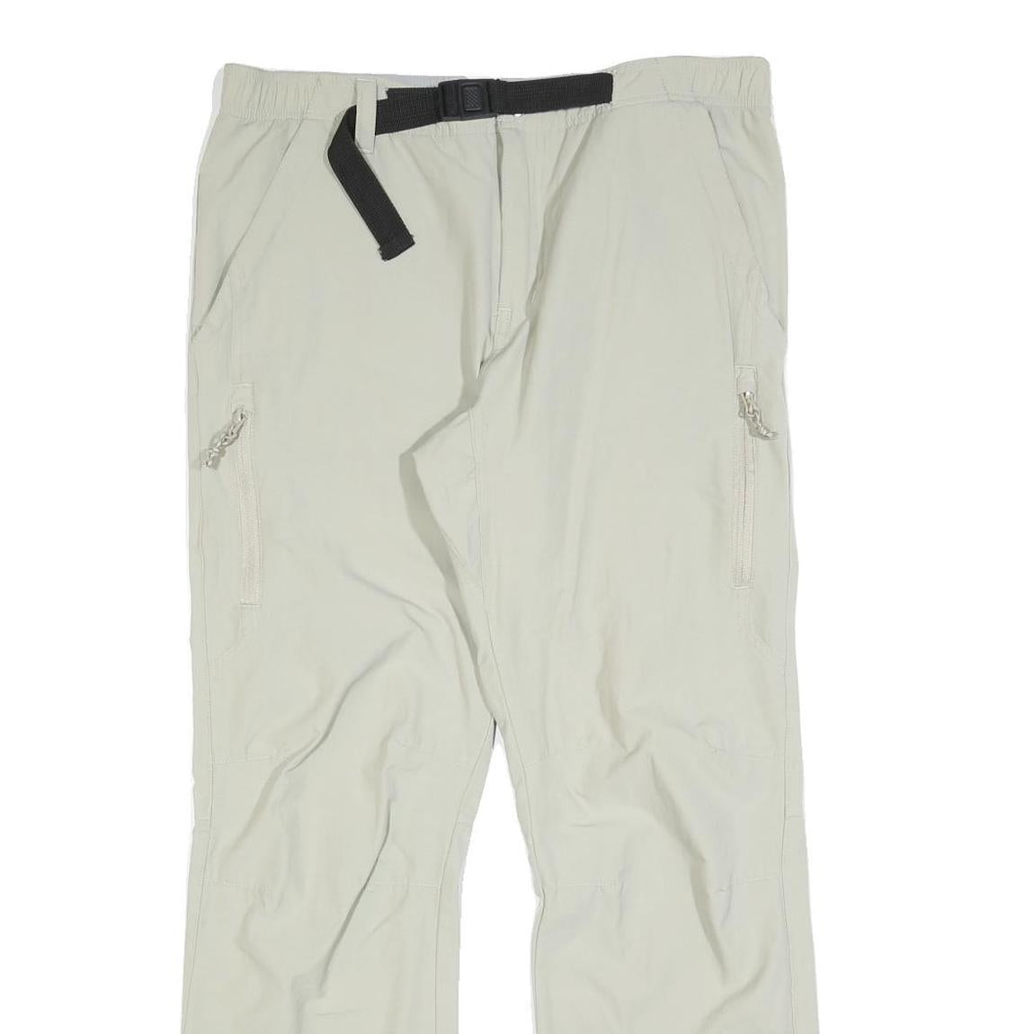 TRESPASS Mens Regular Beige Trousers W32 L30 Outdoor Zip Pockets Comfort