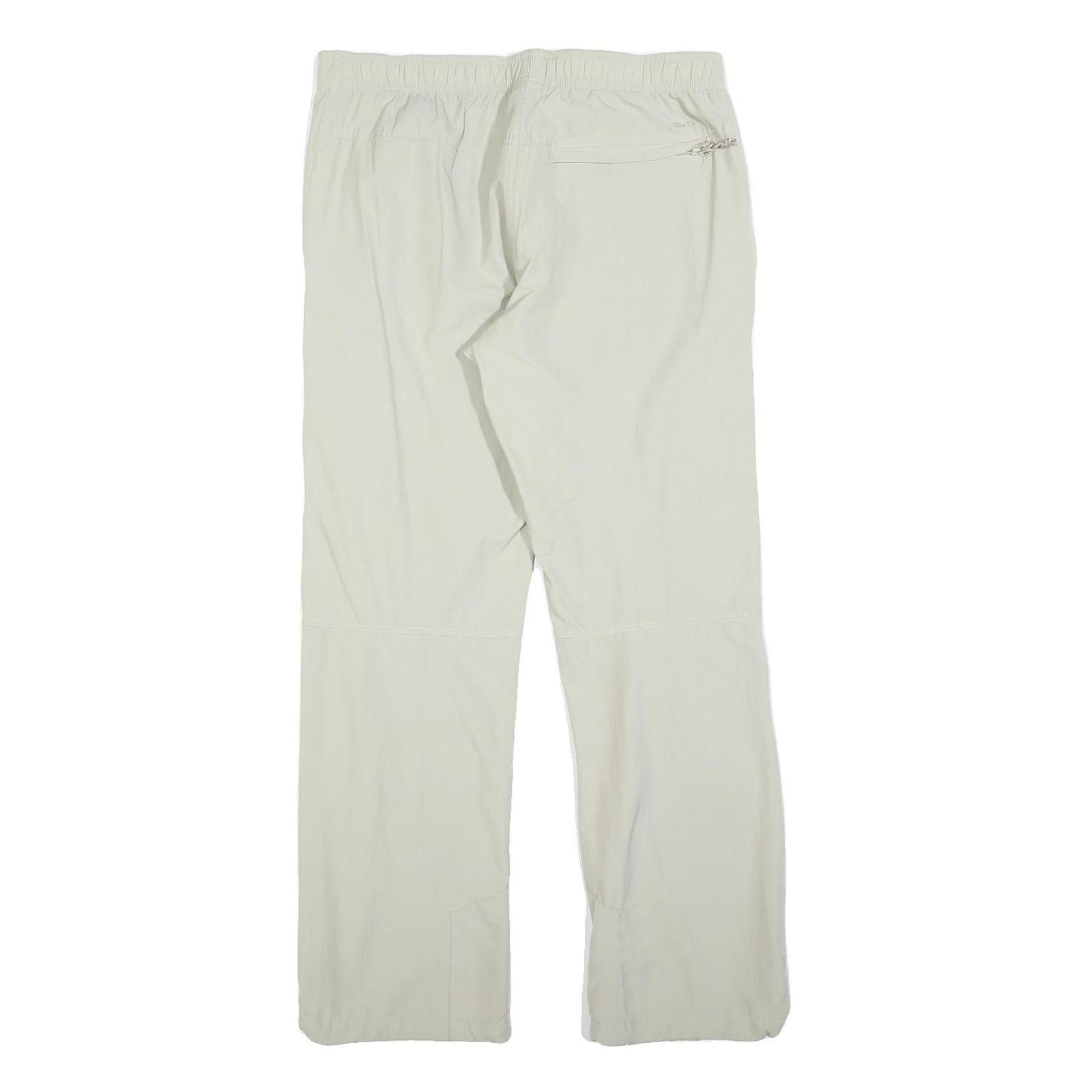 TRESPASS Mens Regular Beige Trousers W32 L30 Outdoor Zip Pockets Comfort