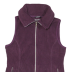 CALVIN KLEIN Womens Purple Outdoor Jacket M Polyester Blend Woven Sleeveless Zip