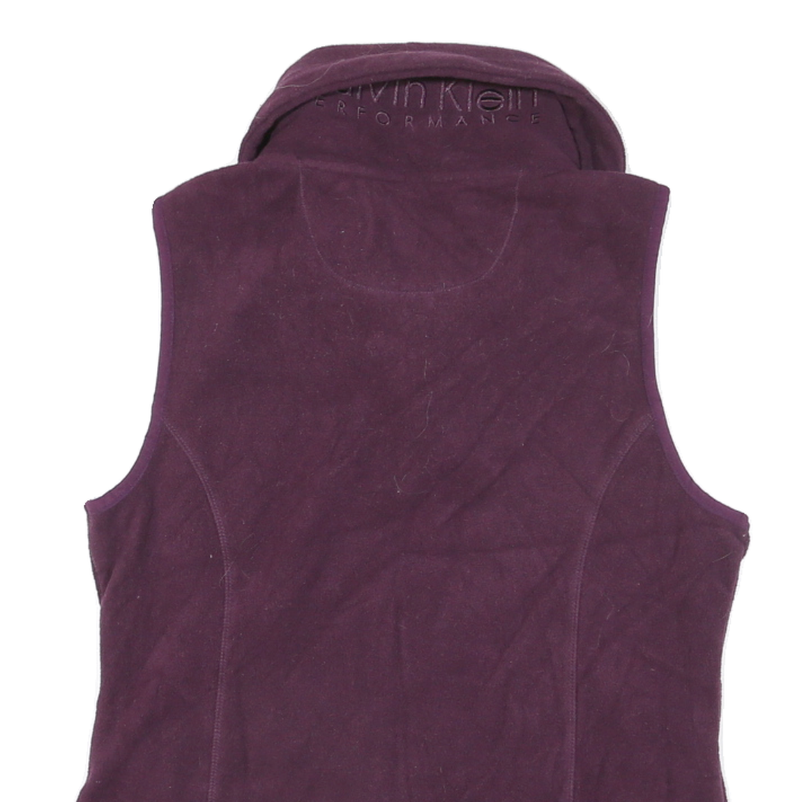 CALVIN KLEIN Womens Purple Outdoor Jacket M Polyester Blend Woven Sleeveless Zip