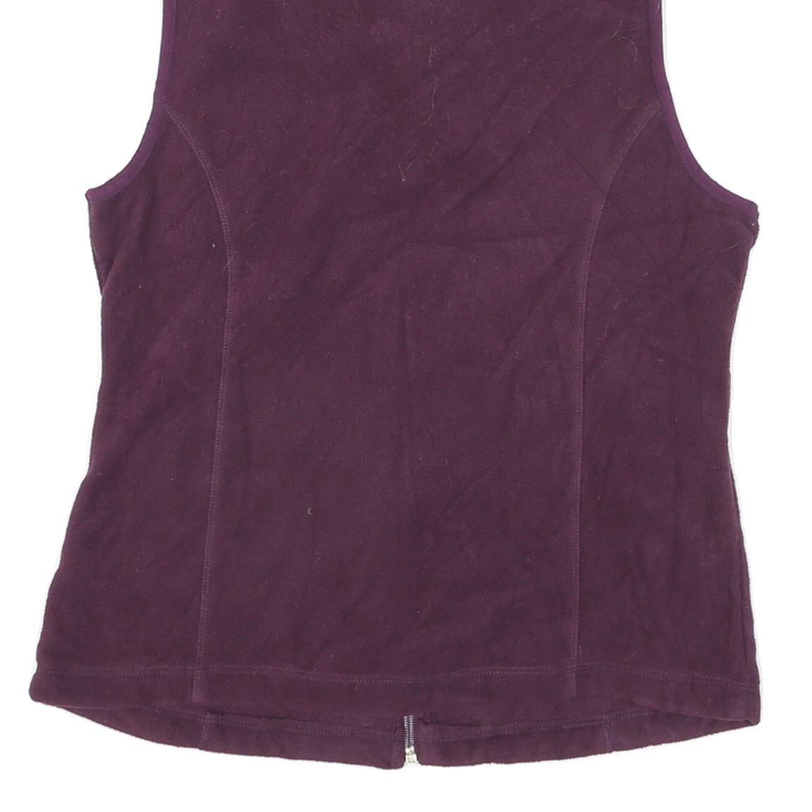 CALVIN KLEIN Womens Purple Outdoor Jacket M Polyester Blend Woven Sleeveless Zip