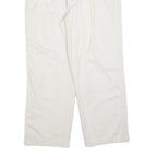 TOMMY HILFIGER Mens Cotton Blend White Regular Straight Trousers W34 L27 Casual