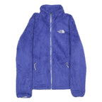 THE NORTH FACE Womens Blue Jacket S Polyester Fleece Outdoor Warm Zip-Up