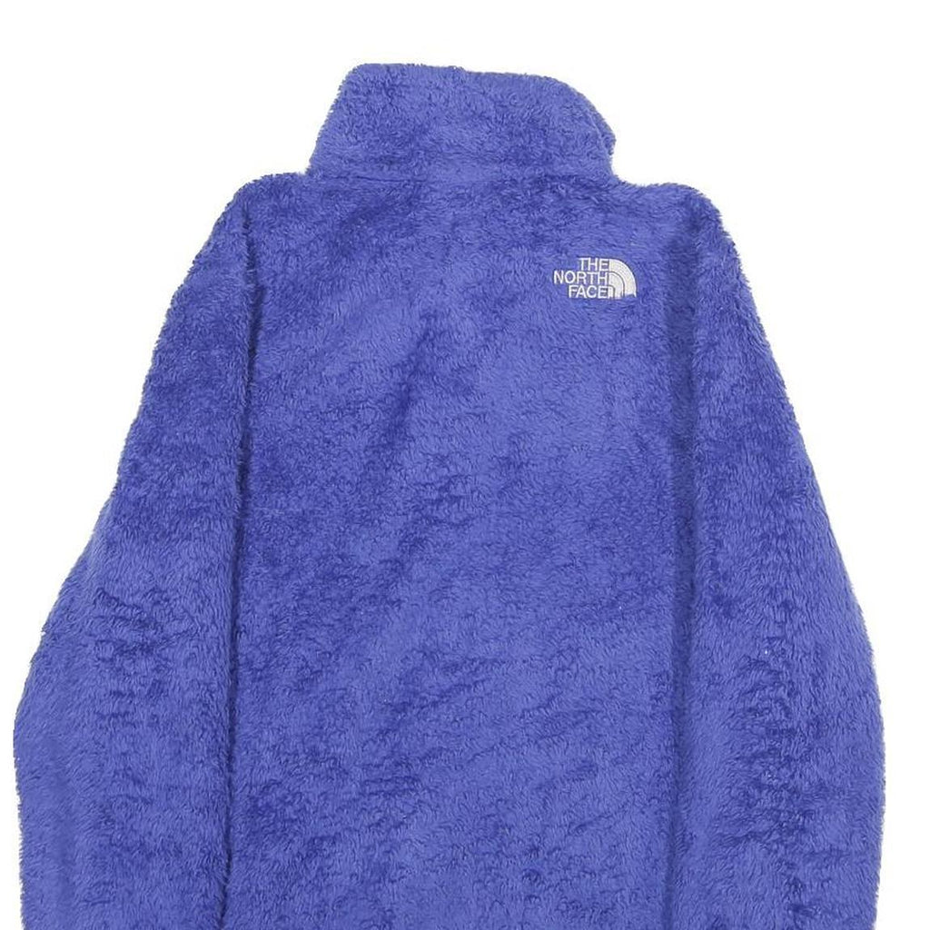 THE NORTH FACE Womens Blue Jacket S Polyester Fleece Outdoor Warm Zip-Up