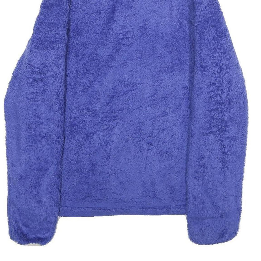 THE NORTH FACE Womens Blue Jacket S Polyester Fleece Outdoor Warm Zip-Up