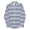 HUGO BOSS Mens Blue & White Check Shirt S Cotton Blend Casual Wear