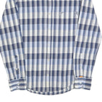 HUGO BOSS Mens Blue & White Check Shirt S Cotton Blend Casual Wear