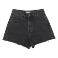 URBAN REVIVO Womens Black Denim Casual Shorts XS W26 Raw Hem