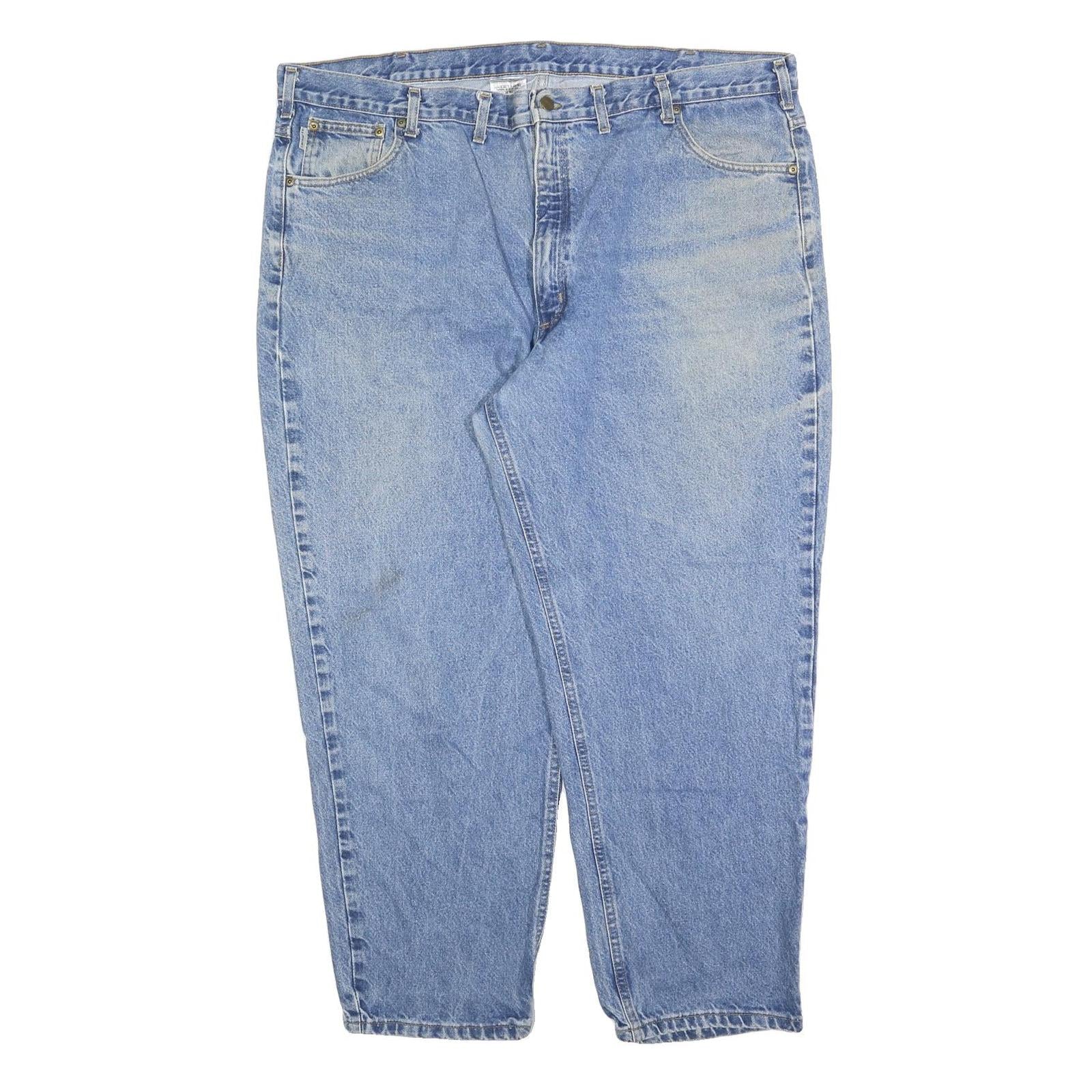 CARHARTT Mens Jeans Blue Regular Straight Denim Light W48 L30 Casual Workwear