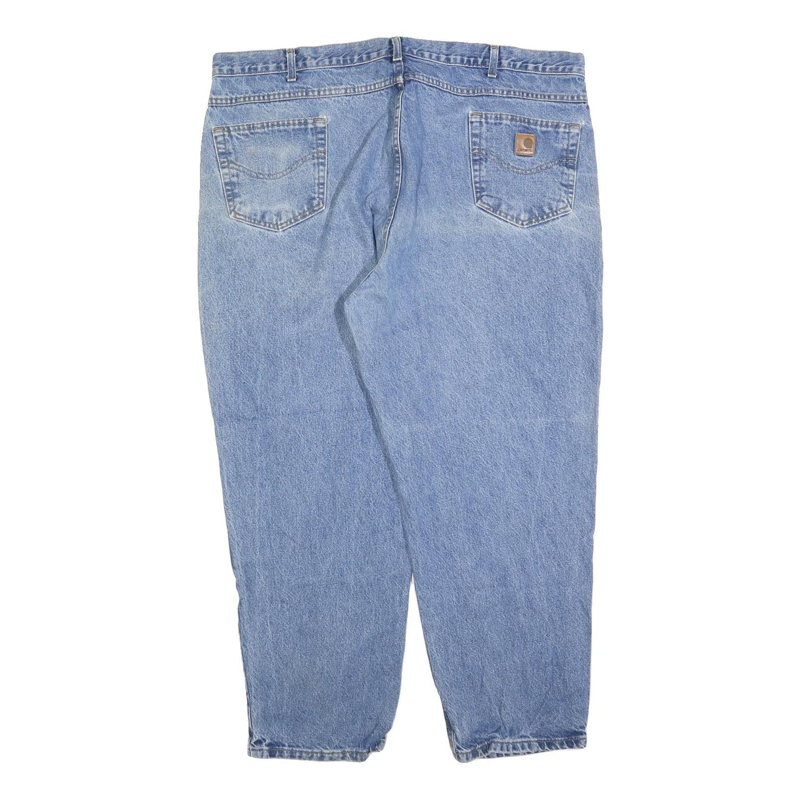 CARHARTT Mens Jeans Blue Regular Straight Denim Light W48 L30 Casual Workwear