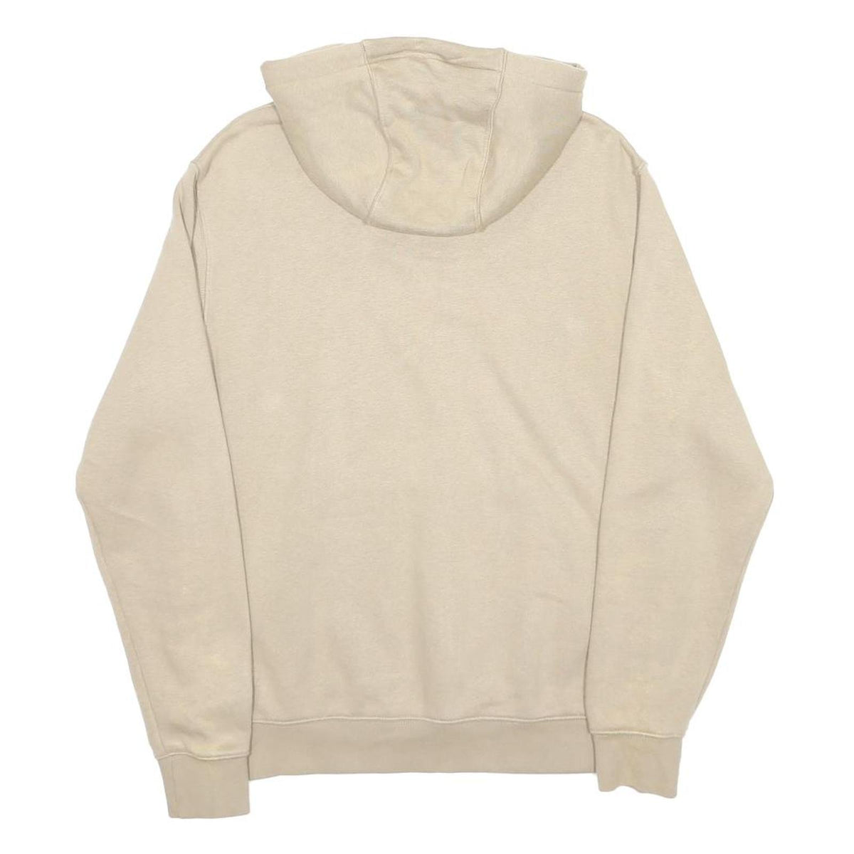 NIKE Mens Beige Hoodie M Small Swoosh Logo Cotton Blend Pullover