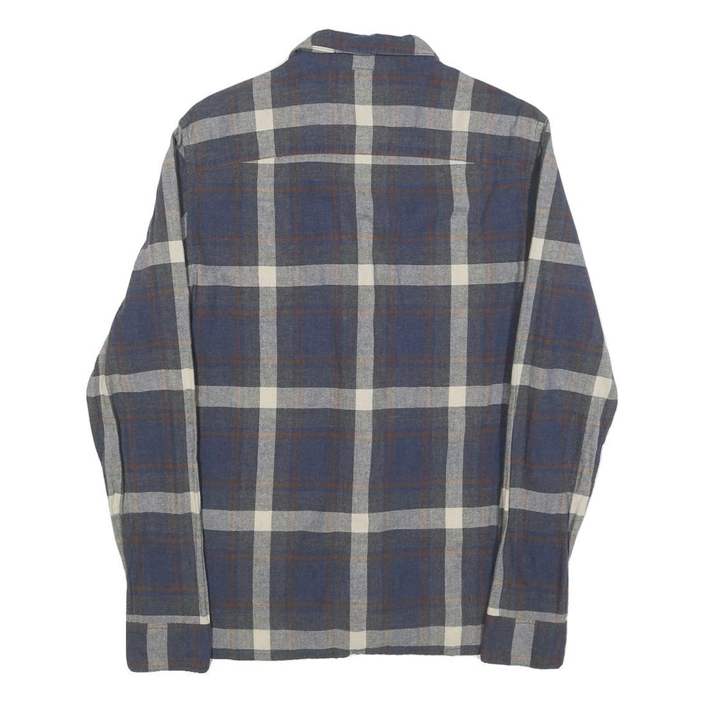 ALL SAINTS Mens Blue & White Check Shirt XS Classic Cotton Casual