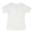 NIKE Womens White Polyester Blend Sports T-Shirt XS Short Sleeve Crew Neck