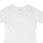 NIKE Womens White Polyester Blend Sports T-Shirt XS Short Sleeve Crew Neck