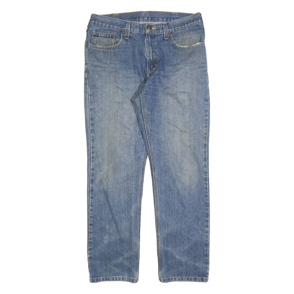 CARHARTT Mens Jeans Blue Regular Straight Denim Medium W33 L30 Classic Workwear