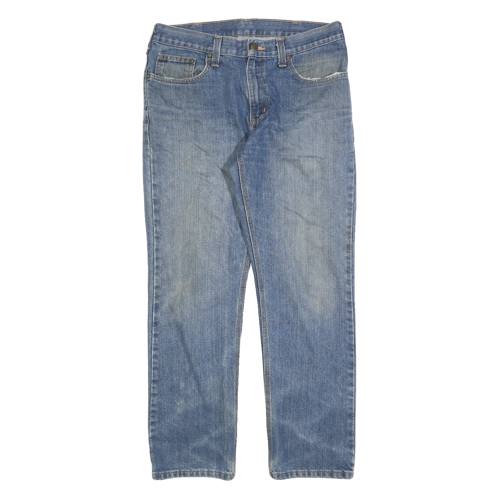 CARHARTT Mens Jeans Blue Regular Straight Denim Medium W33 L30 Classic Workwear
