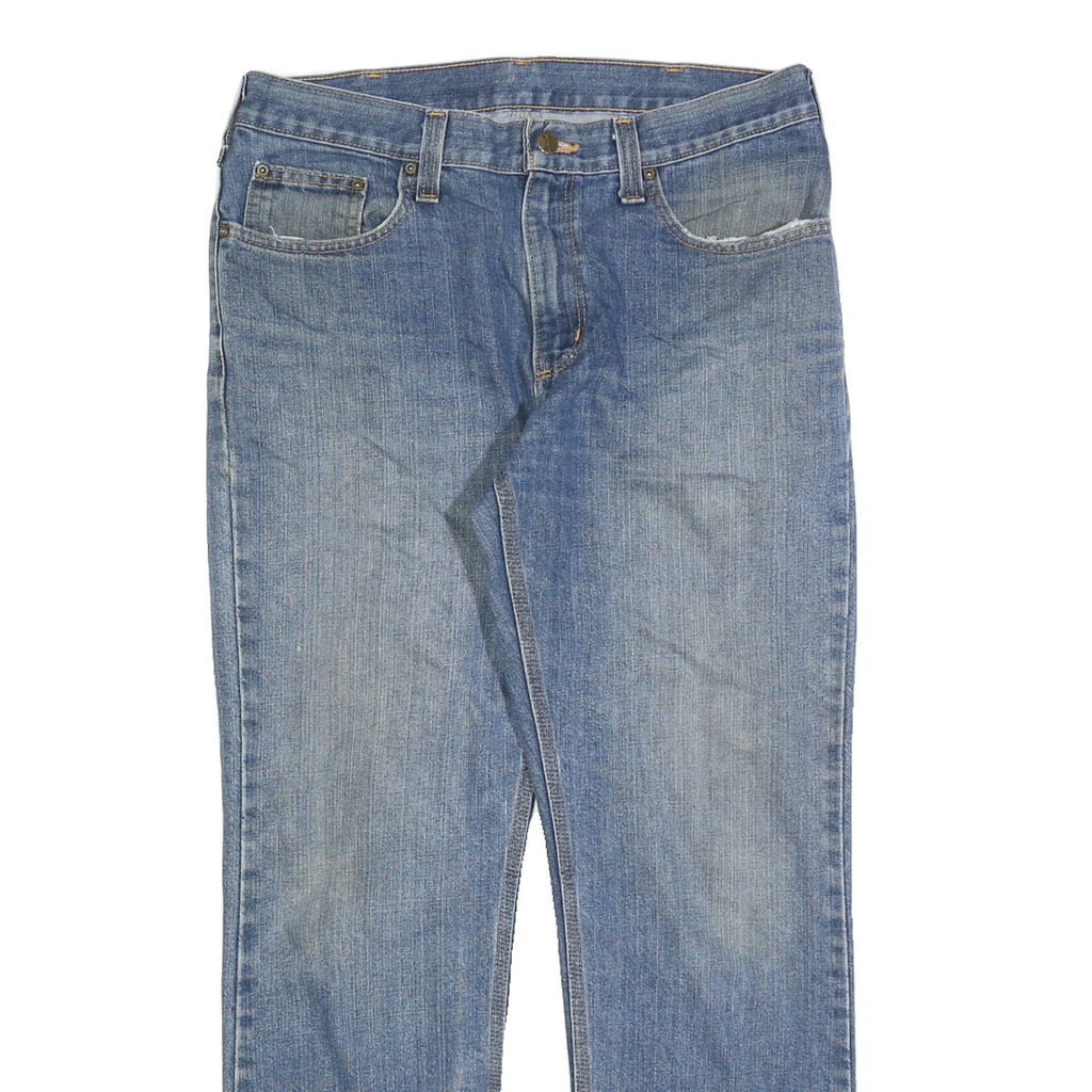 CARHARTT Mens Jeans Blue Regular Straight Denim Medium W33 L30 Classic Workwear