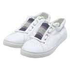 TOMMY HILFIGER Womens White Leather Low Top Trainers UK 5 Comfortable Casual