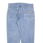 CARHARTT Mens Relaxed Blue Denim Light W36 L26 Zip Cotton Blend Jeans
