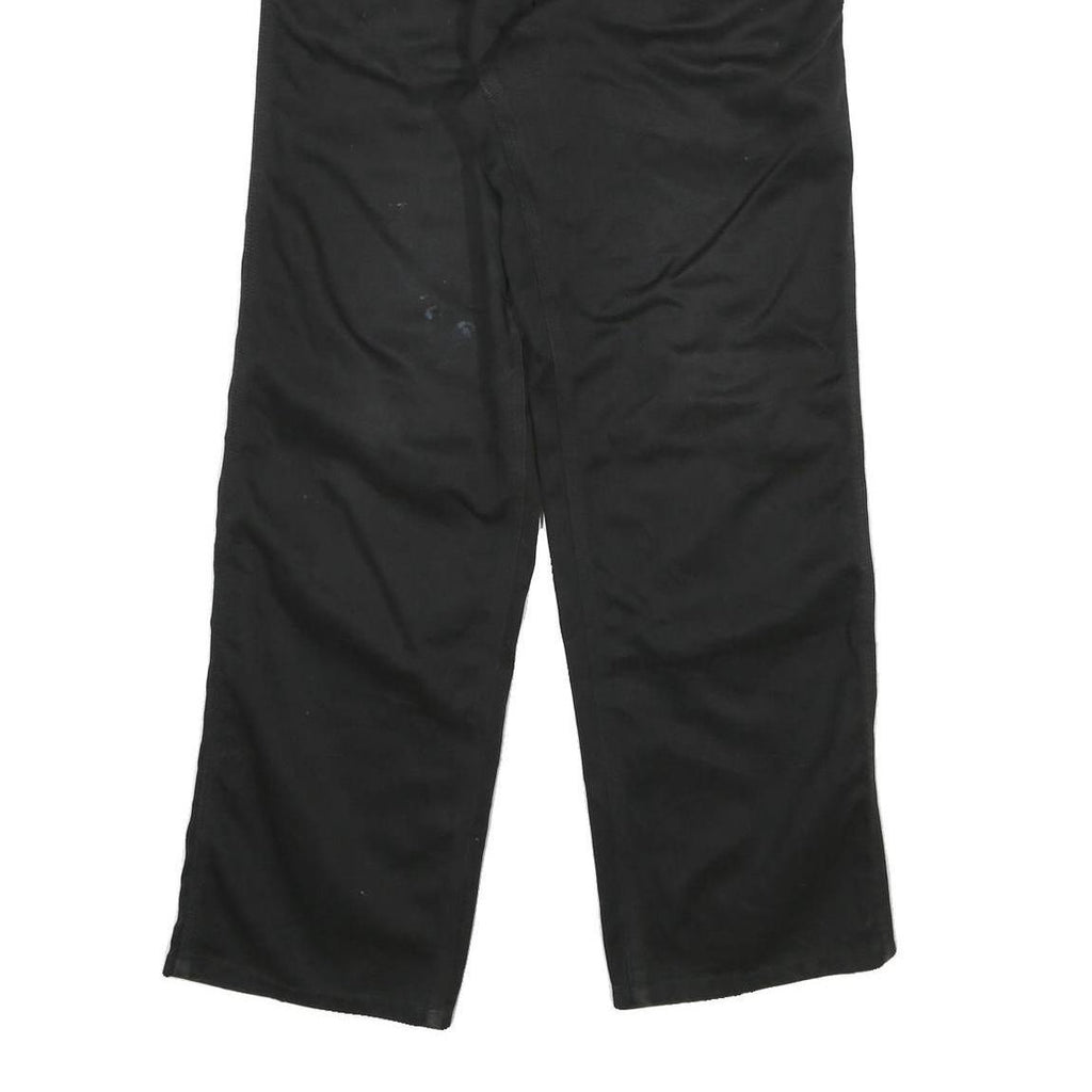 CARHARTT Mens Cotton Blend Black Regular Straight Trousers W31 L29 Workwear