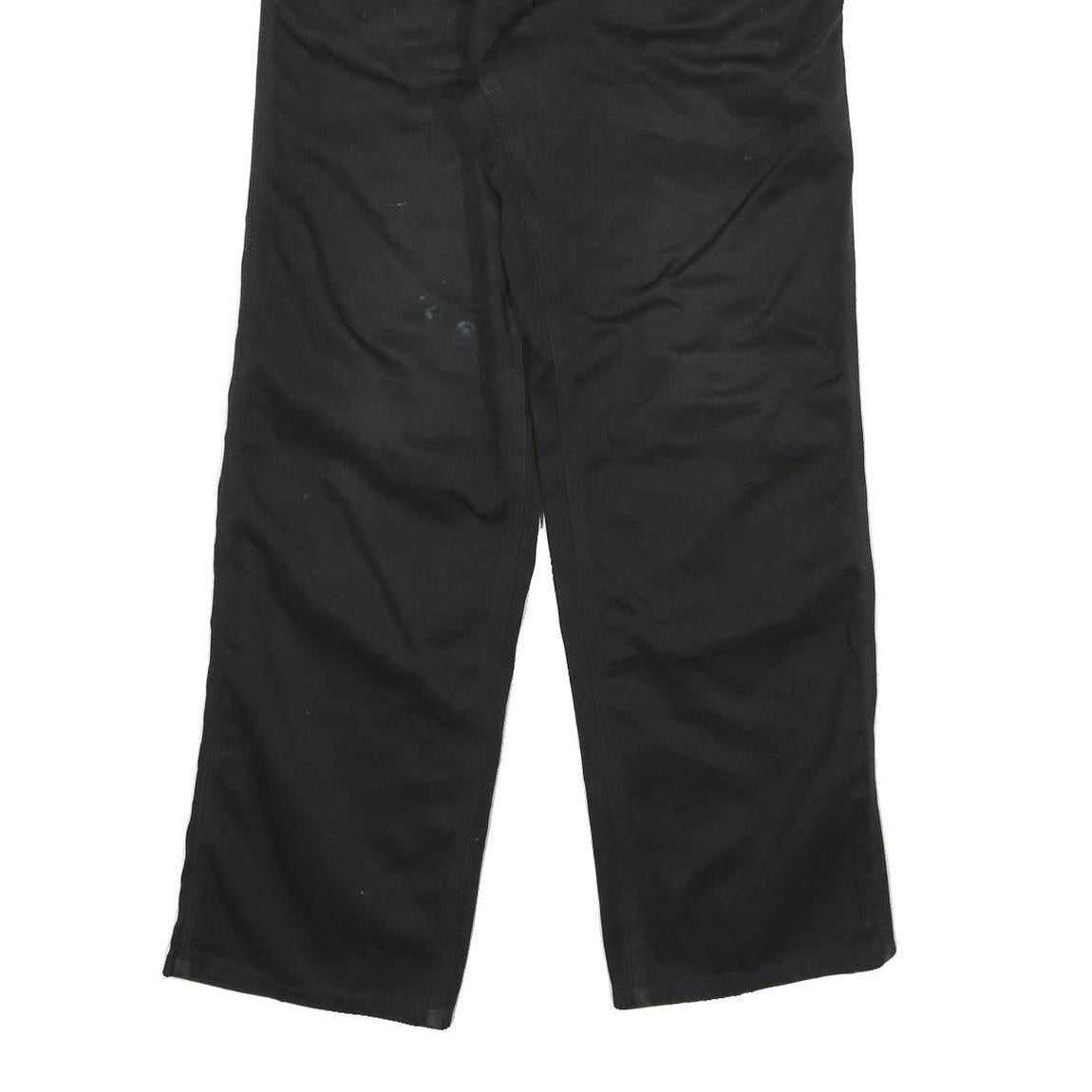 CARHARTT Mens Cotton Blend Black Regular Straight Trousers W31 L29 Workwear