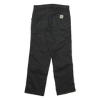 CARHARTT Mens Cotton Blend Black Regular Straight Trousers W31 L29 Workwear