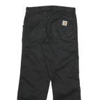 CARHARTT Mens Cotton Blend Black Regular Straight Trousers W31 L29 Workwear