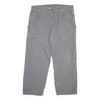 CARHARTT Mens Cotton Blend Grey Regular Straight Trousers W40 L30 Casual
