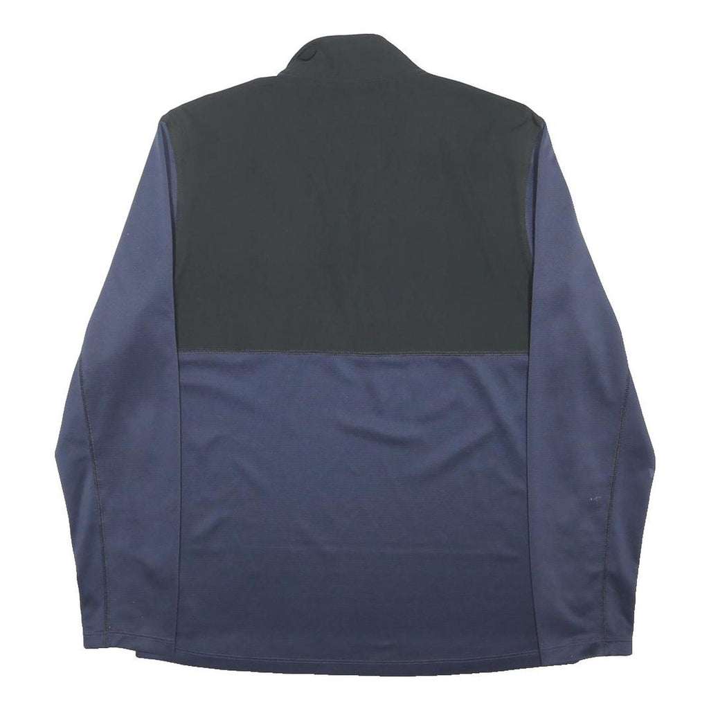 NIKE Mens Blue & Black 1/4 Zip M Dri-Fit Polyester Blend Sweatshirt Pullover