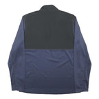 NIKE Mens Blue & Black 1/4 Zip M Dri-Fit Polyester Blend Sweatshirt Pullover