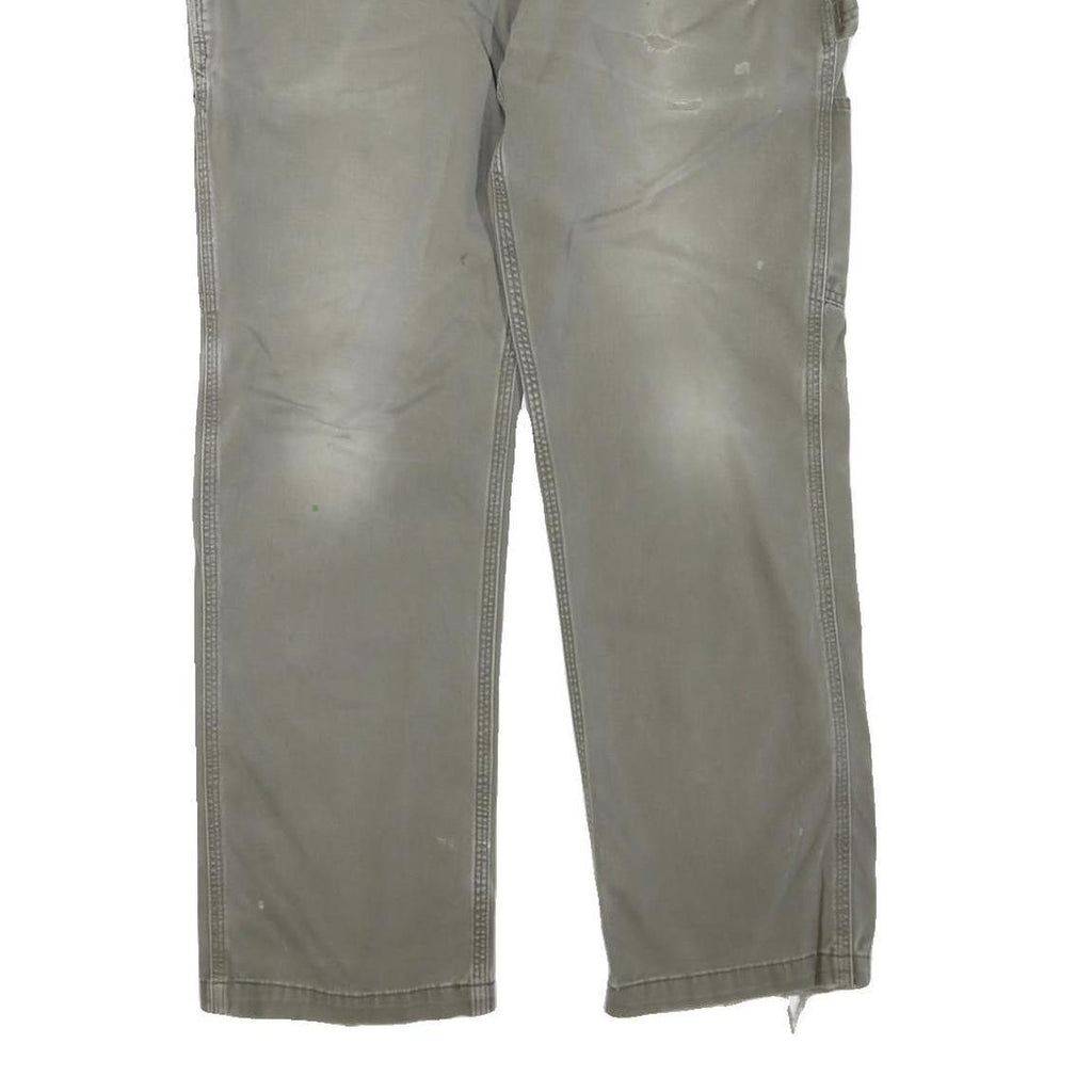 CARHARTT Mens Regular Fit Beige Cotton Blend Workwear Trousers W36 L30 Utility