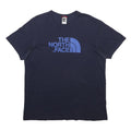 THE NORTH FACE Mens Navy Blue Graphic T-Shirt L Short Sleeve Crew Neck Cotton