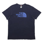 THE NORTH FACE Mens Navy Blue Graphic T-Shirt L Short Sleeve Crew Neck Cotton