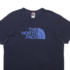 THE NORTH FACE Mens Navy Blue Graphic T-Shirt L Short Sleeve Crew Neck Cotton